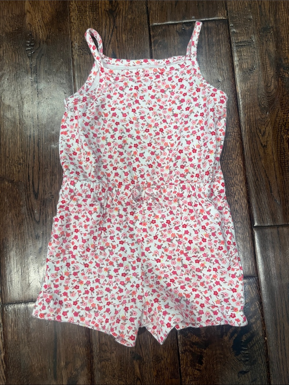 wonder nation Pink & White Floral Romper